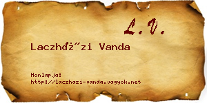 Laczházi Vanda névjegykártya